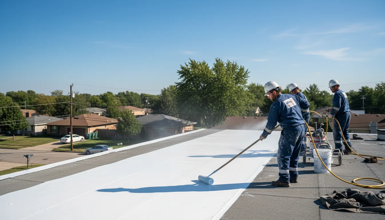 Commercial roof coating in Oktaha, OK near me